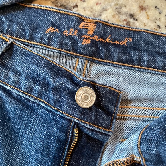 7 for all mankind low rise dark wash flare - Picture 3 of 7